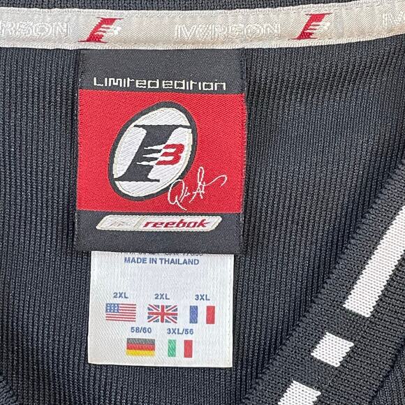 Reebok Allen Iverson Limited Edition Black Red Jersey Shirt Men’s 2XL Vintage - Picture 3 of 11